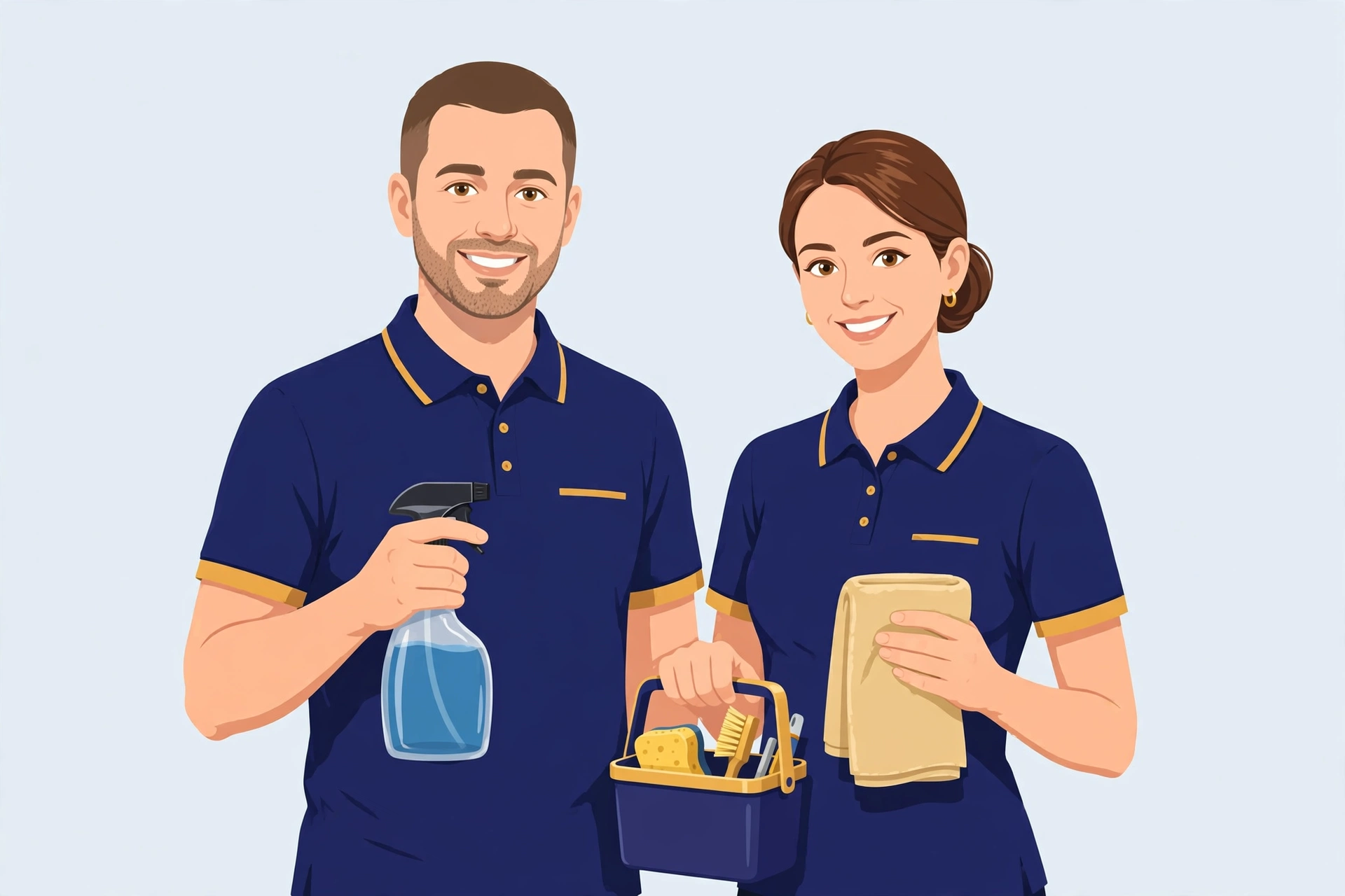 Cleaning Companies professionals illustration